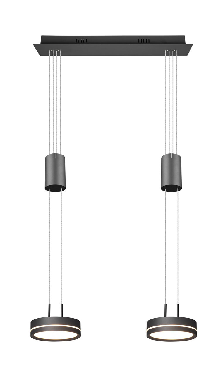 TRIO LED Pendellampe FRANKLIN 2-flg anthrazit
