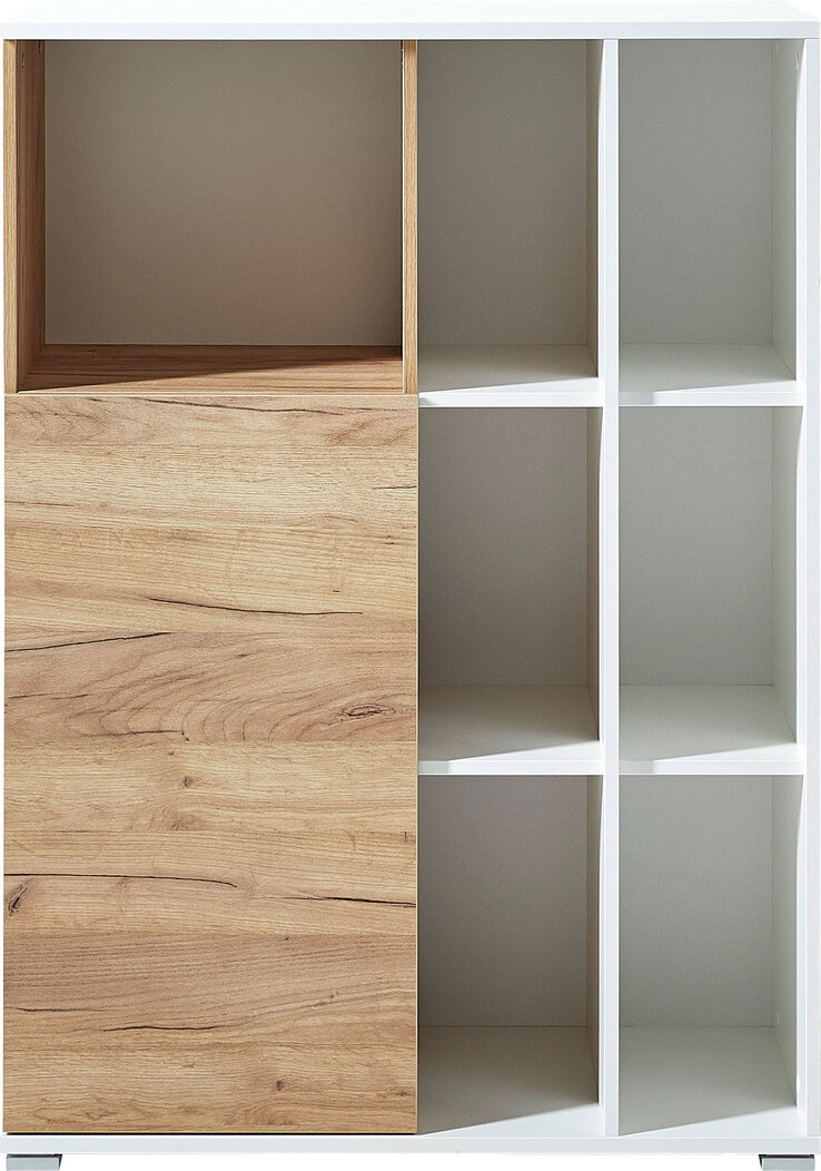 Aktenschrank LION 85 x 120 cm Weiß/ Navarra-Eiche