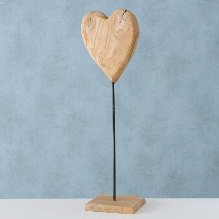 Deko Objekt Herz TEAKI 81 cm