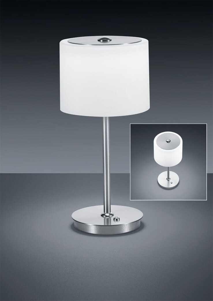 BANKAMP LED Tischlampe GRAZIA nickelfarbig