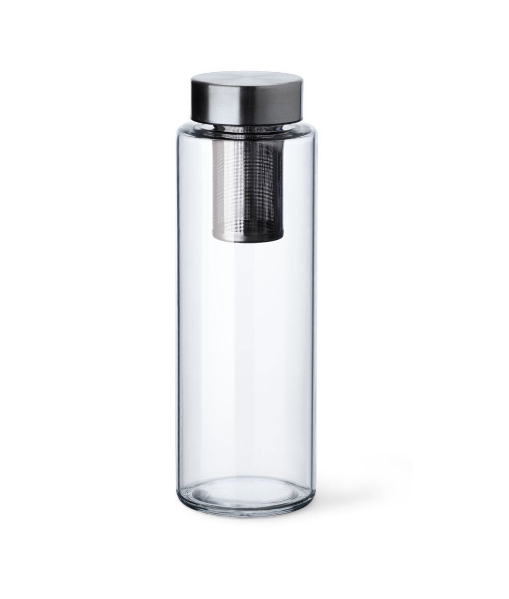 SIMAX Trinkflasche 1000 ml transparent/ silberfarbig