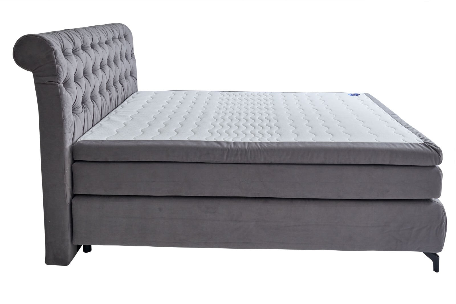 Boxspringbett SVENJA 180 x 200 cm grau