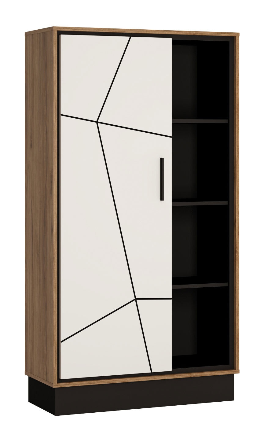 Highboard BROLO 85,4 x 160,5 weiß/ schwarz