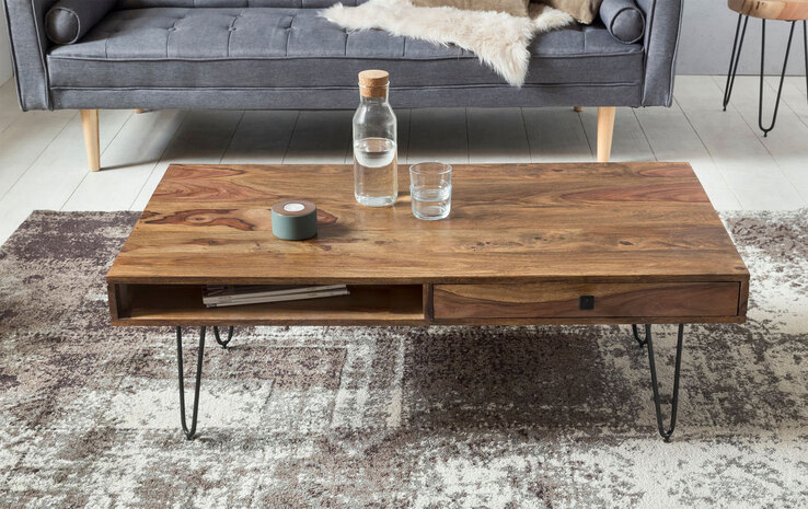 Couchtisch 120 x 60 cm Sheesham
