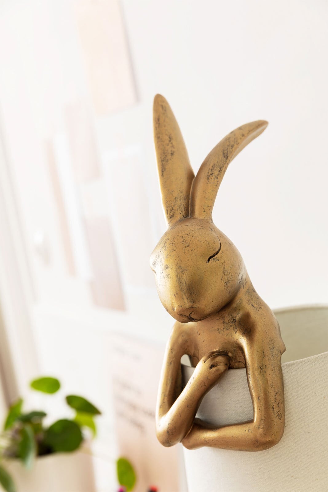 KARE DESIGN Retrofit Tischlampe ANIMAL RABBIT 68 cm goldfarbig