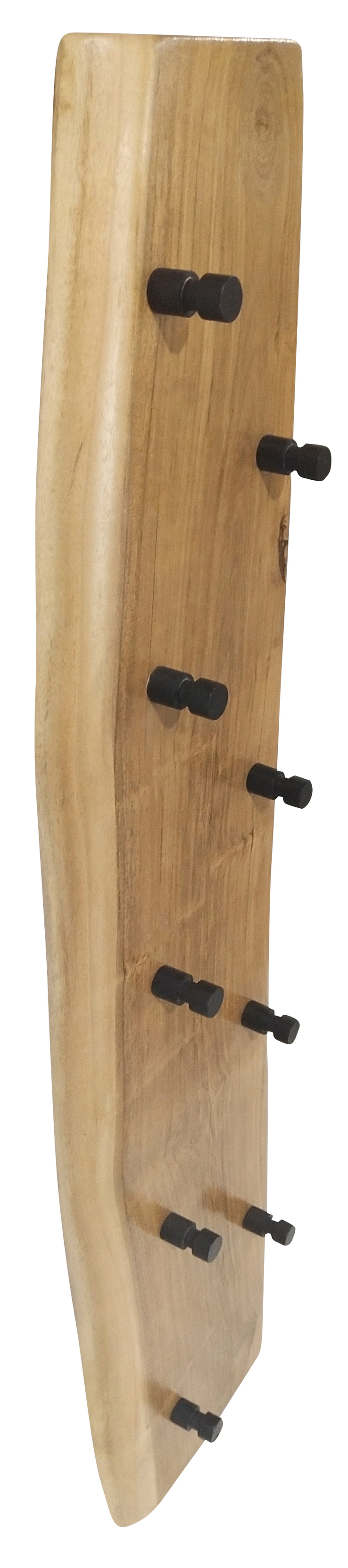 Wandgarderobe 99 x 22,5 cm Akazie mit Baumkante natur