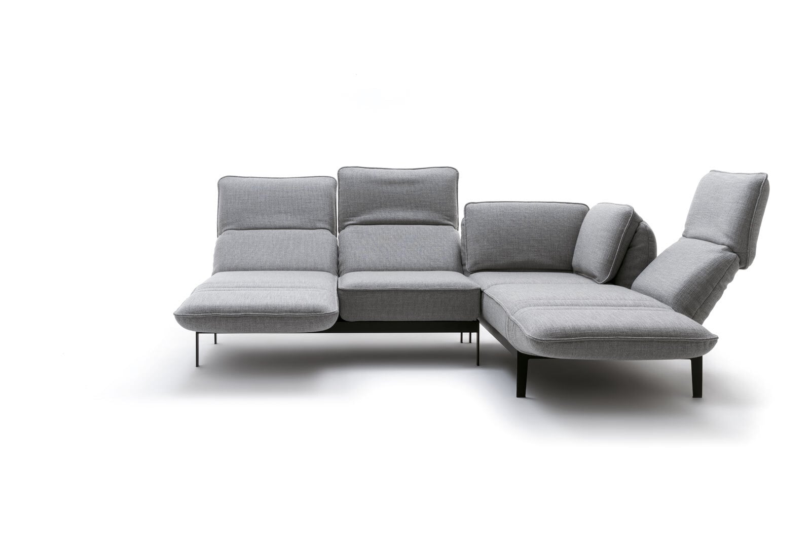 ROLF BENZ Ecksofa MERA 267 x 192 cm Stoffbezug signalgrau