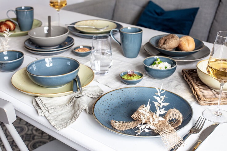 CreaTable Dessertteller NATURE COLLECTION dunkelblau