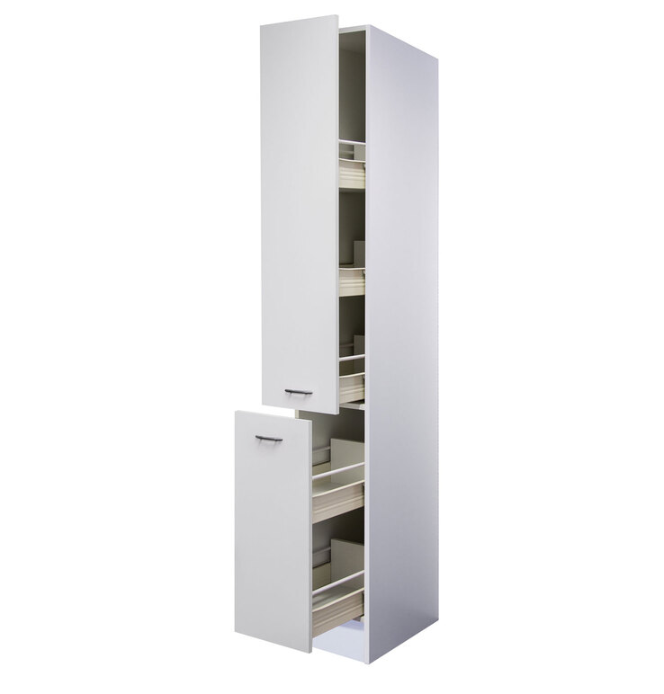 Küchen Apothekerschrank WITO 30 x 200 x 57 cm weiß