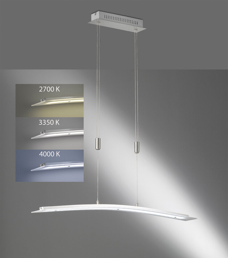 FISCHER & HONSEL CCT LED Pendellampe METIS 90 cm nickelfarbig