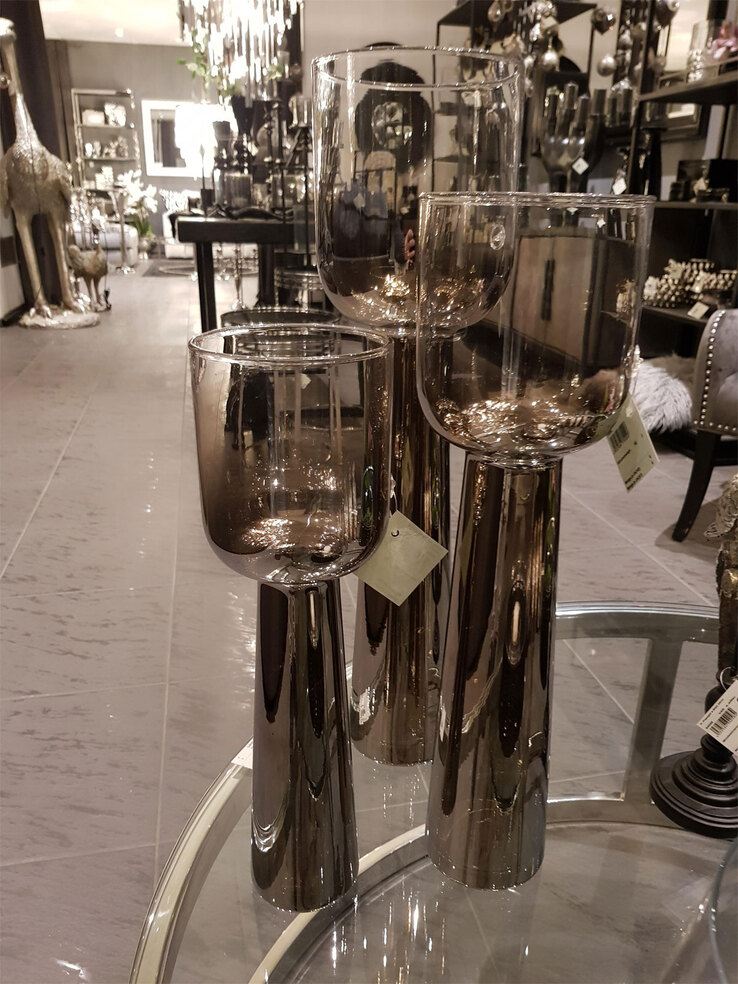 Vase TRUMPET 40 cm grau