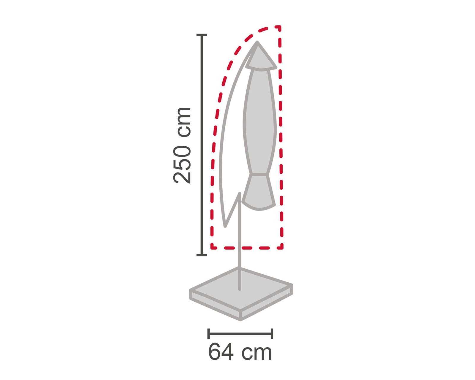 LC WHOLESALER Schutzhülle für Pendelschirm 250 cm