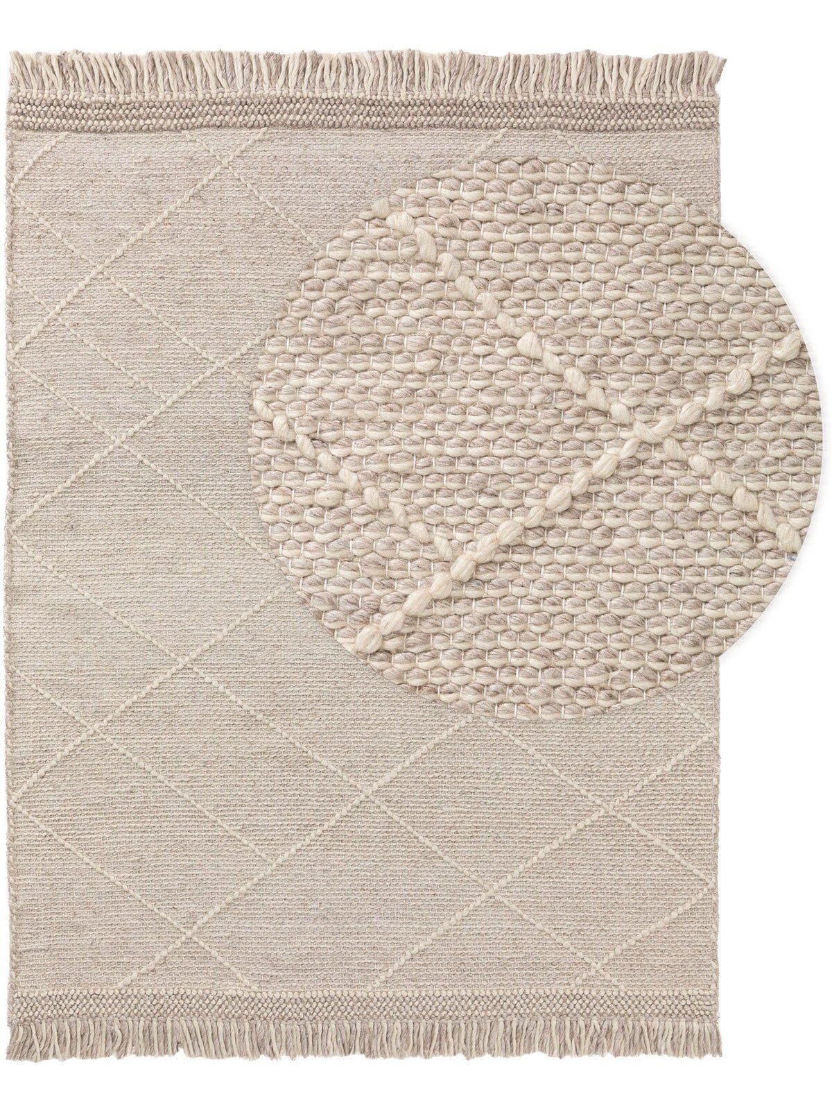 benuta pure Wollteppich DAPHNE 160 x 230 cm beige