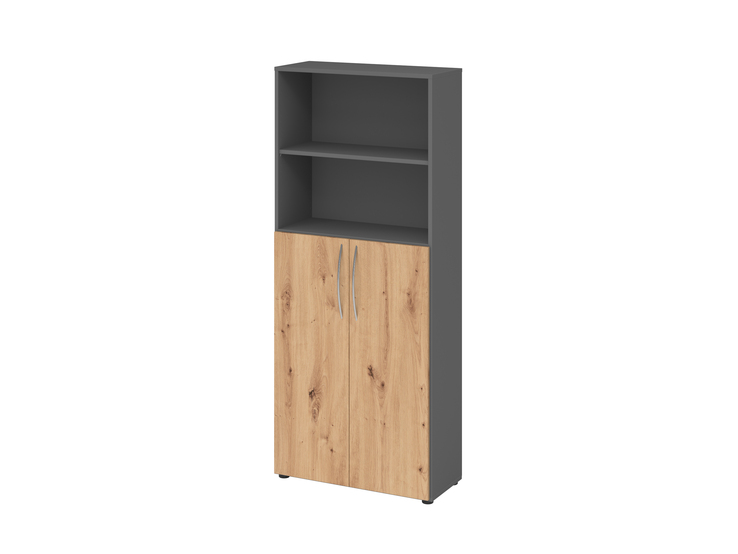 Aktenschrank 80 x 114,4 cm Graphit/ Asteiche