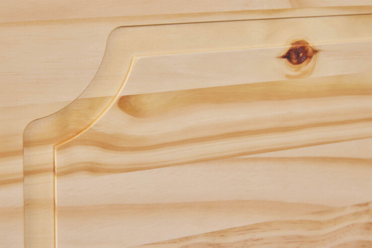 Truhe JONAH 89 x 53 cm Massivholz natur