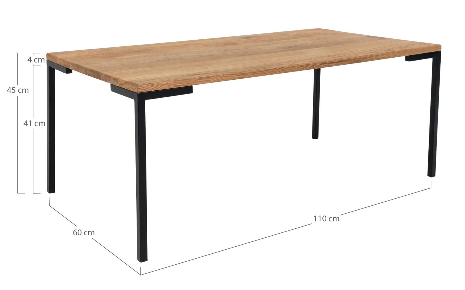 Couchtisch LUGANO 110 x 60 cm braun/ schwarz