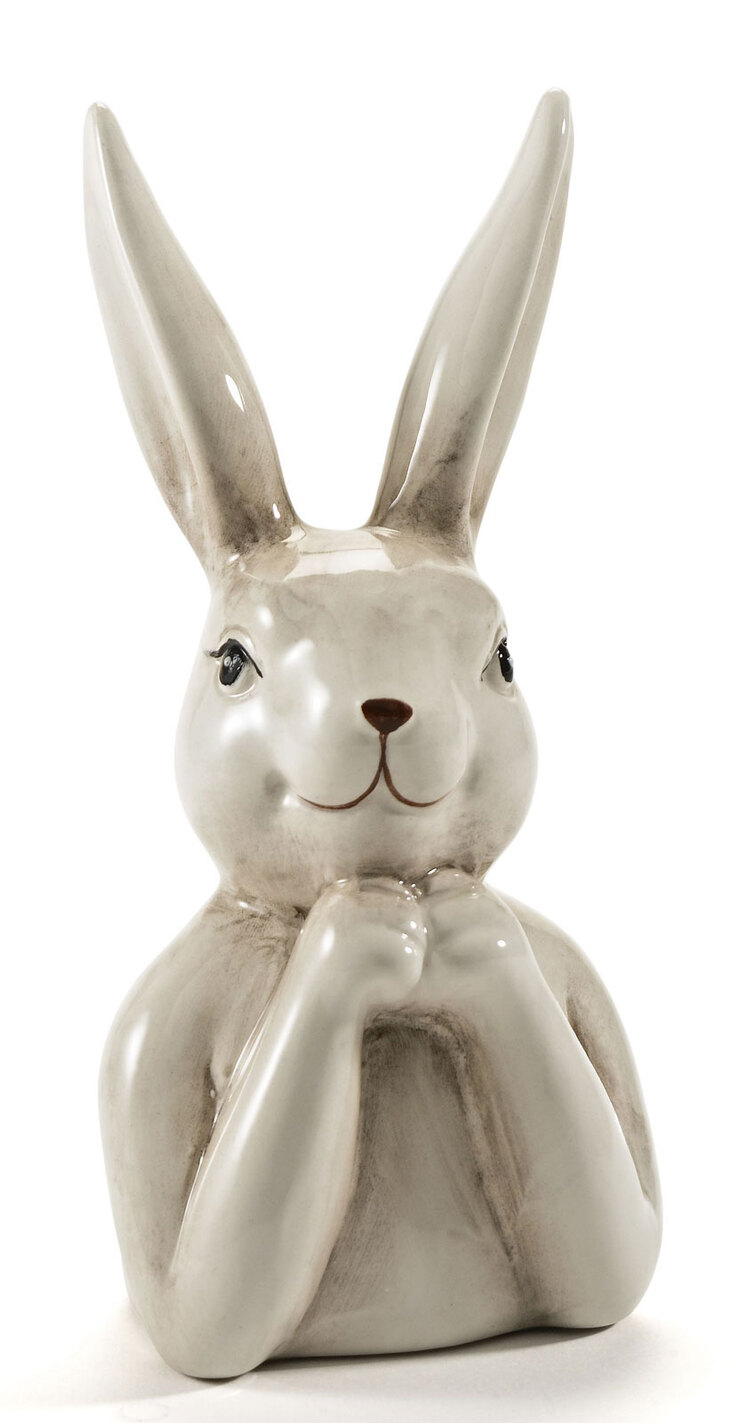 casaNOVA Dekofigur Hase OSTERN 18 cm antik weiß