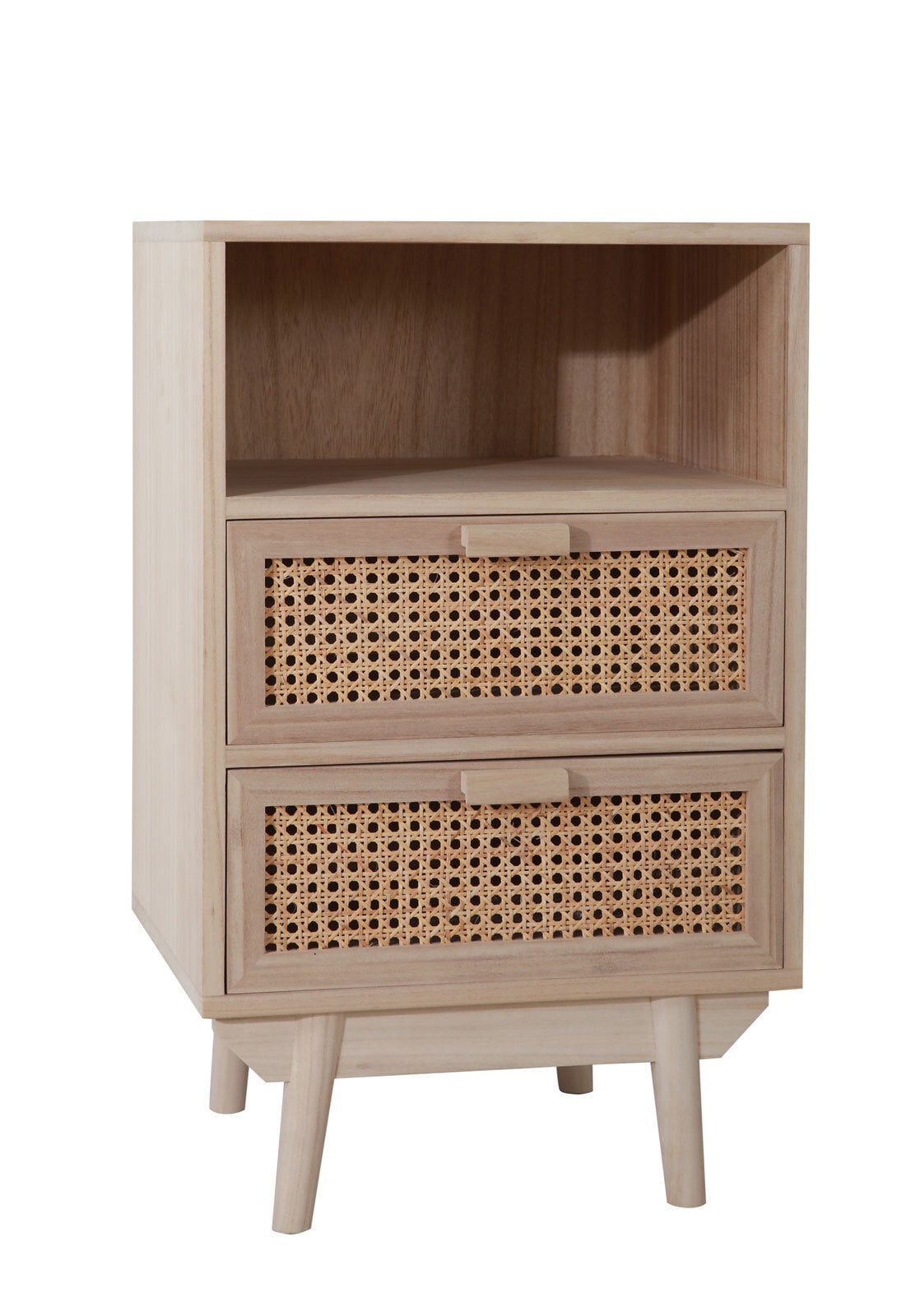 Kommode 42 x 68 cm Braun/ Rattan