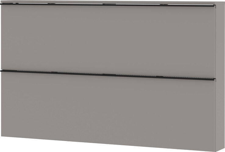 vito Schuhschrank SOLINO 140 x 85 cm Steingrau / Schwarz