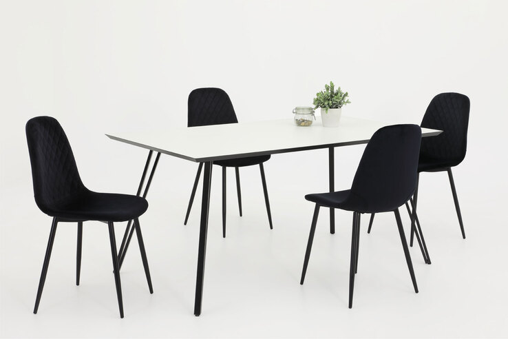 Esszimmerstuhl MIRA 2er Set schwarz