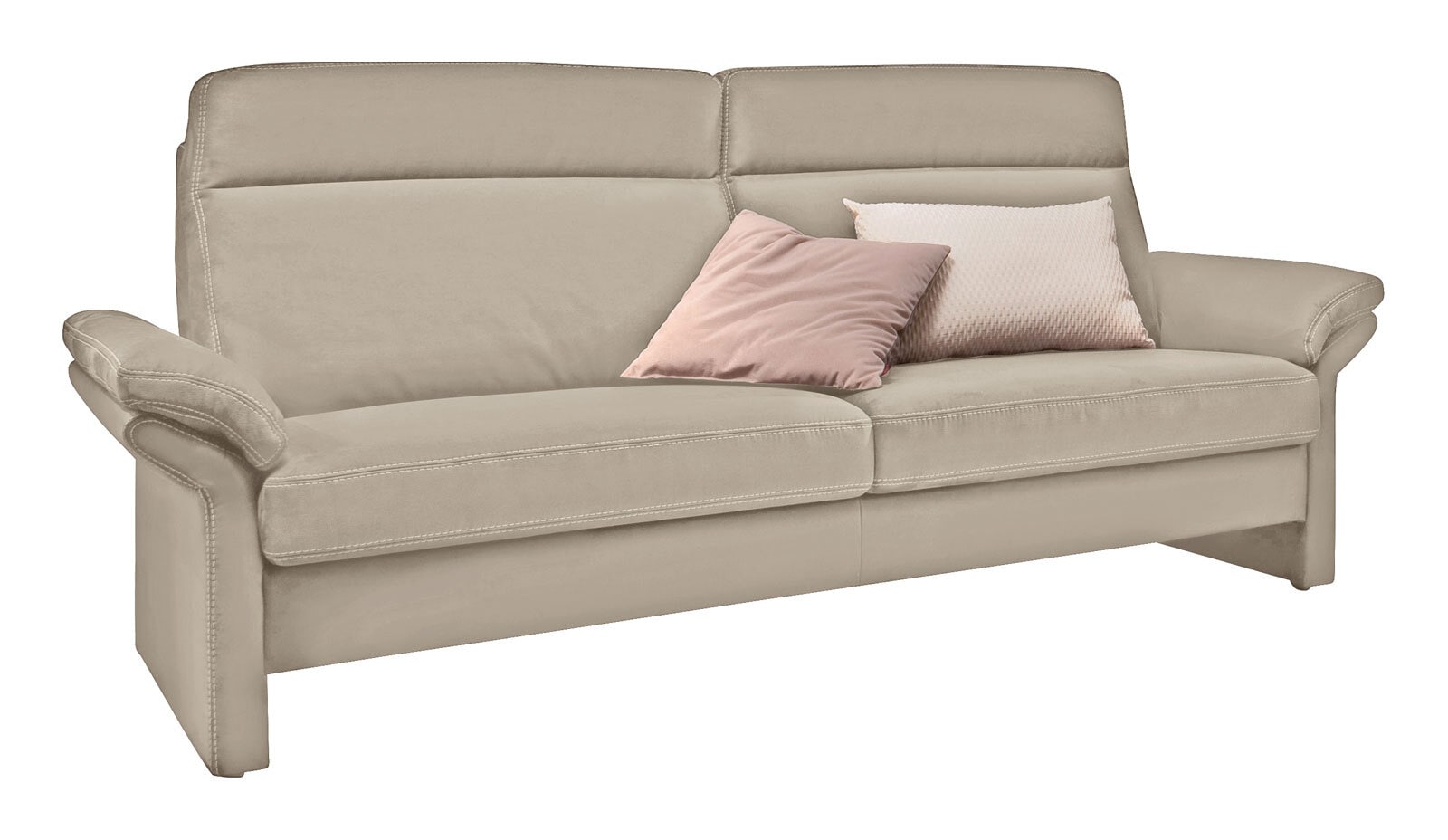 LASCONDO Sofa 3-Sitzer MAXIM I 198 cm Stoffbezug crown naturbeige