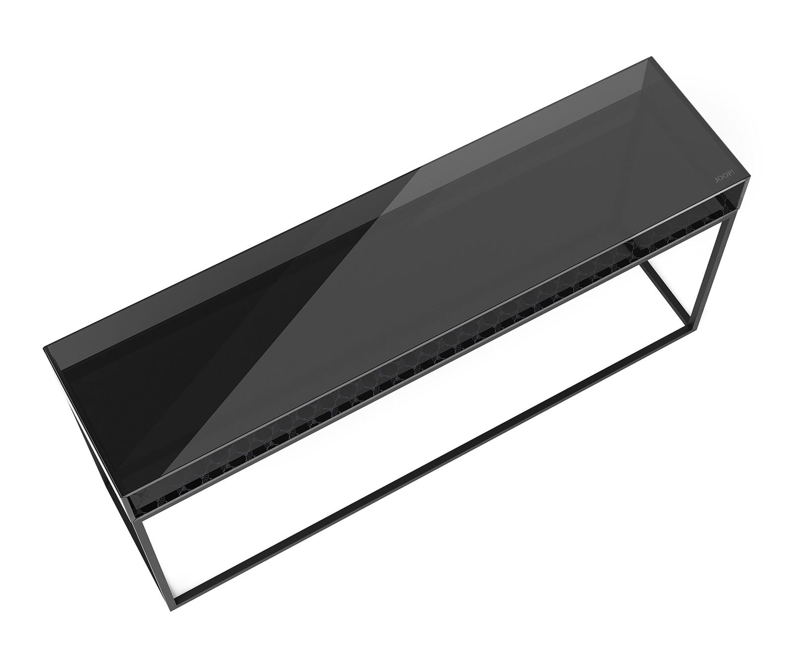 JOOP! Regal CUBE BLACK 120 x 56 cm schwarz / Glas 