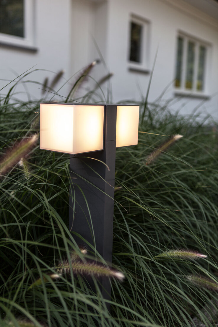 ECO-LIGHT LED Wegeleuchte CUBA 2-flg anthrazit