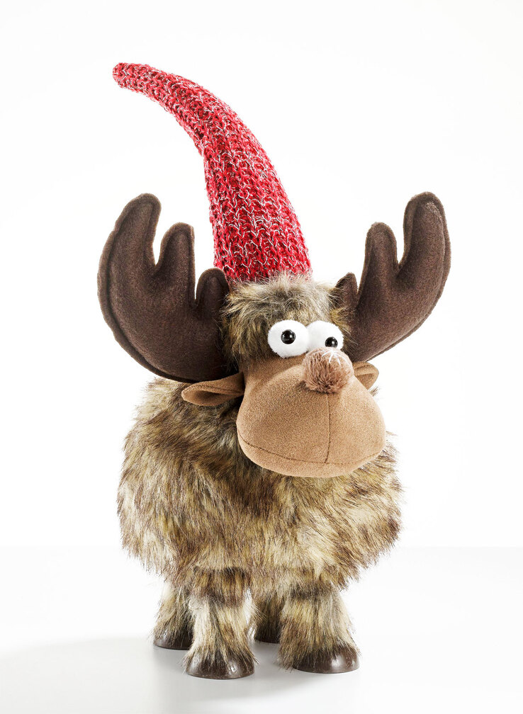 casaNOVA Weihnachten Dekofigur Elch wackelnd TANNENDUFT & LICHTERGLANZ 44 cm