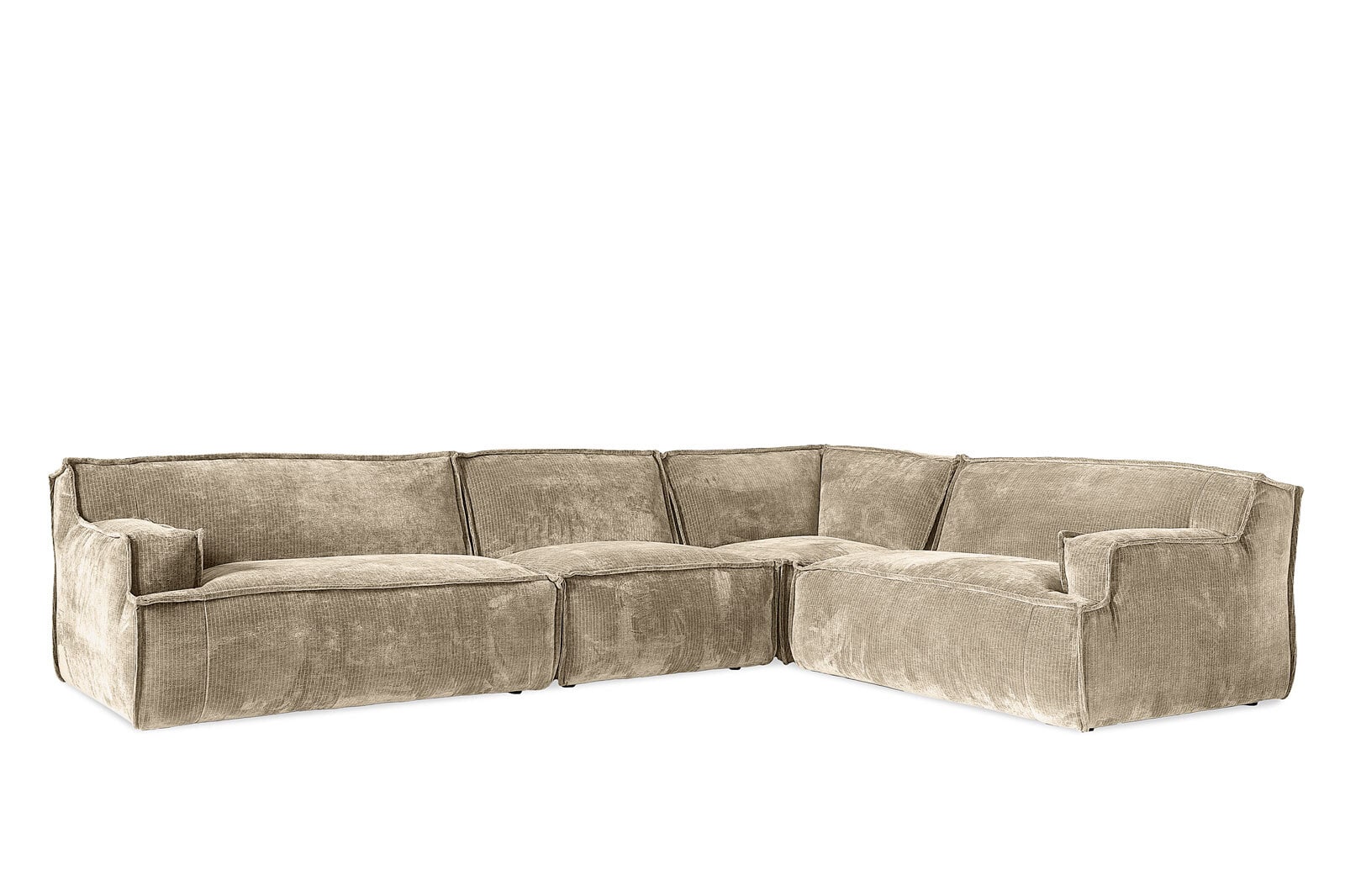 BOHOME Ecksofa LEEDS Cord Levis offwhite