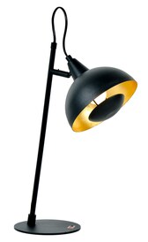Nino Retrofit Tischlampe SATELLITE schwarz /goldfarbig
