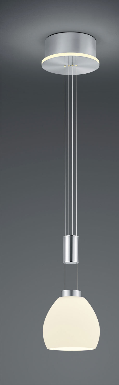 HELL LED Pendelleuchte SAM 13 cm nickelfarbig