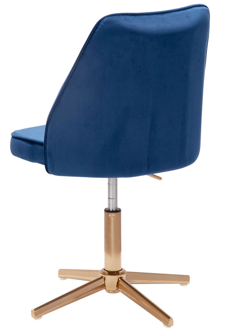 Drehstuhl blau/ goldfarbig