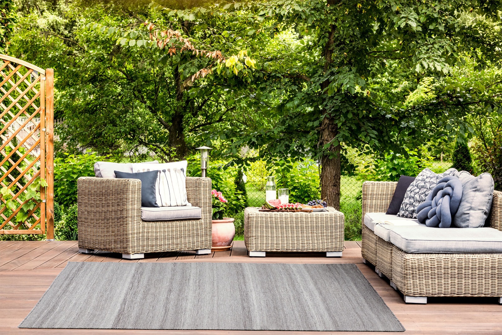 Outdoorteppich BODO 120 x 170 cm braun/grau