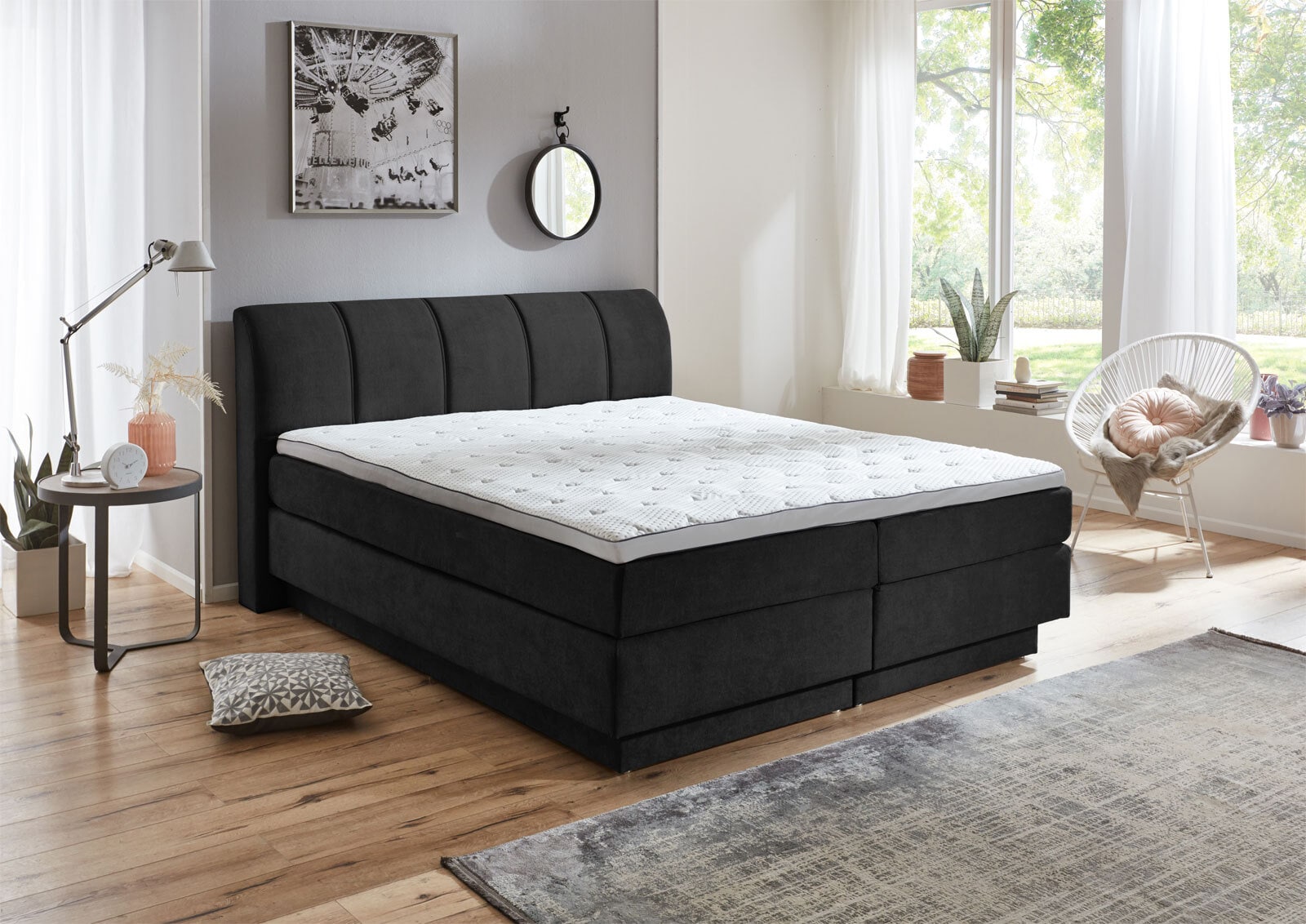 Boxspringbett OTTAWA 180 x 200 cm anthrazit