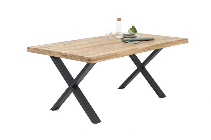 vito Esstisch SIGA X-I 200 x 100 cm schwarz /Eiche bianco