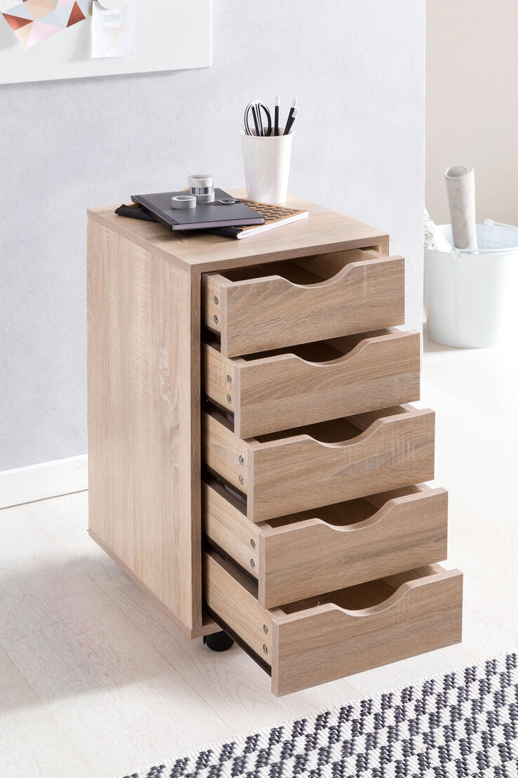 Rollcontainer 33 x 64 cm Sonoma Eiche