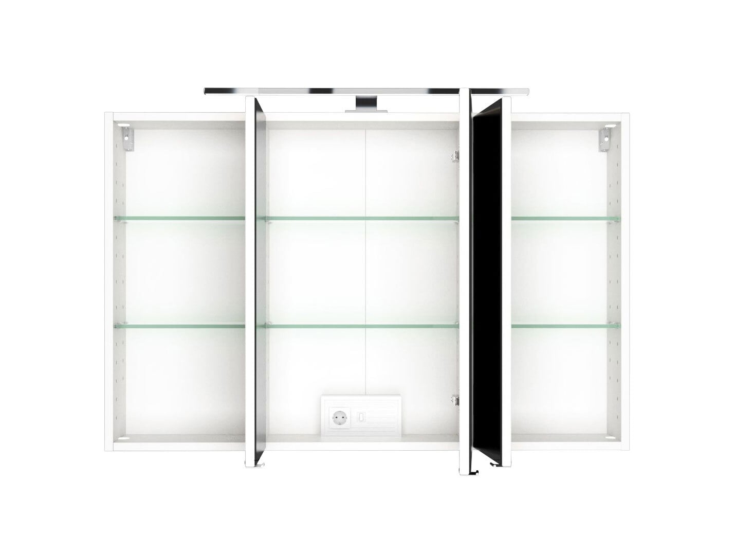 Spiegelschrank BAABE 100 x 66 cm Weiß matt