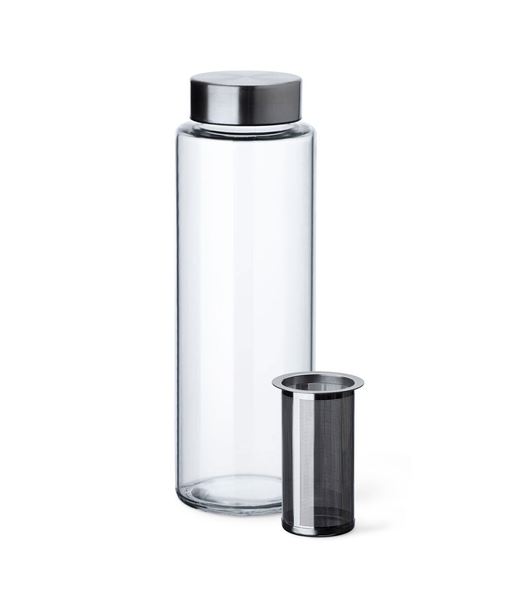 SIMAX Trinkflasche 1000 ml transparent/ silberfarbig