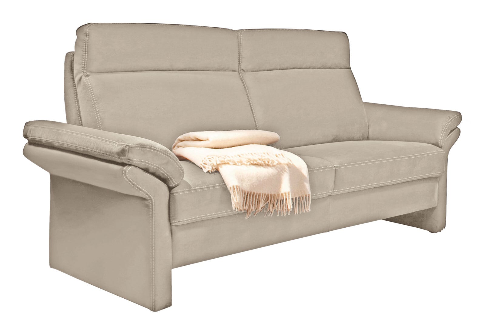 LASCONDO Sofa 2-Sitzer MAXIM I 158 cm Stoffbezug crown naturbeige