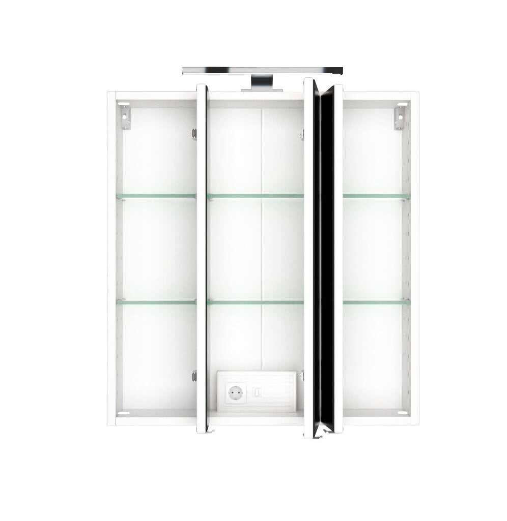 Spiegelschrank BAABE 60 x 66 cm Weiß matt