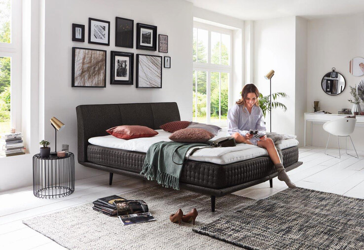 MONDO Boxspringbett SENTA 180 x 200 cm braun