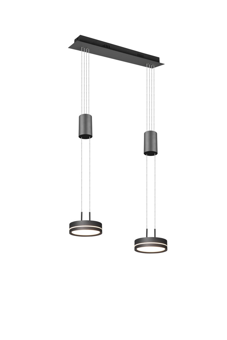 TRIO LED Pendellampe FRANKLIN 2-flg anthrazit