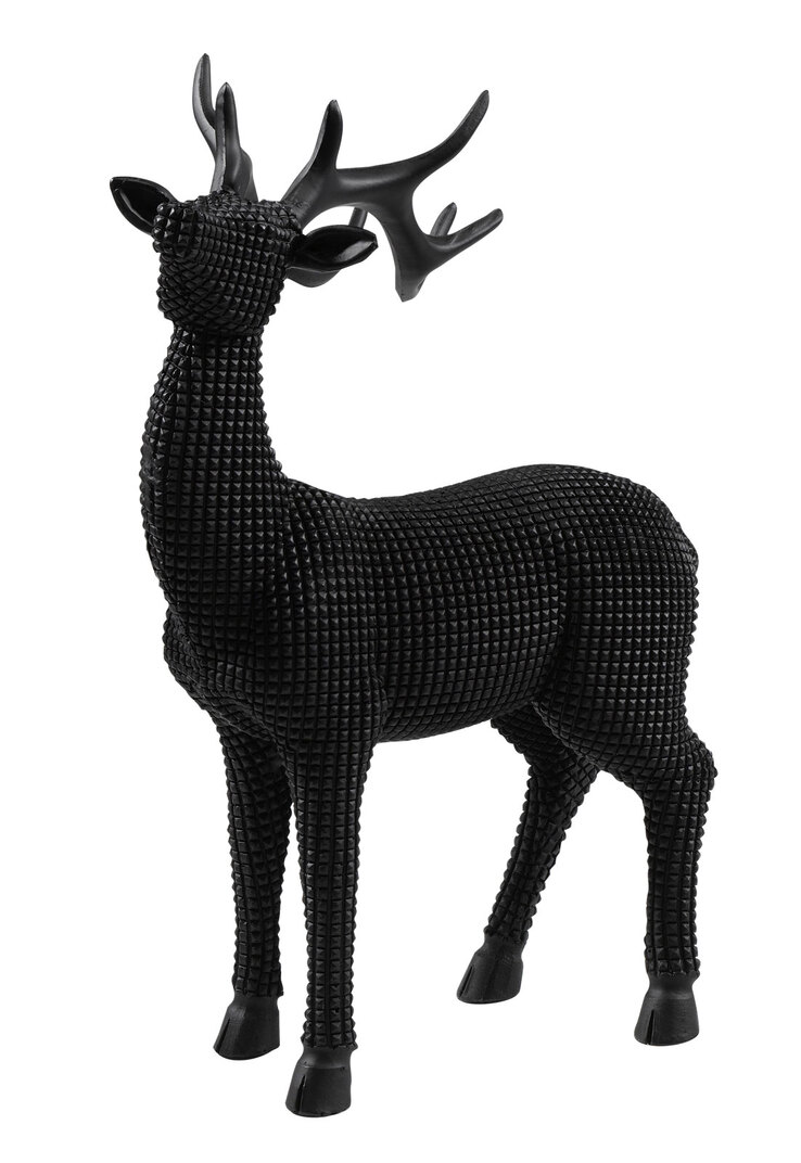 casaNOVA Weihnachtsdeko Hirsch 23 cm schwarz