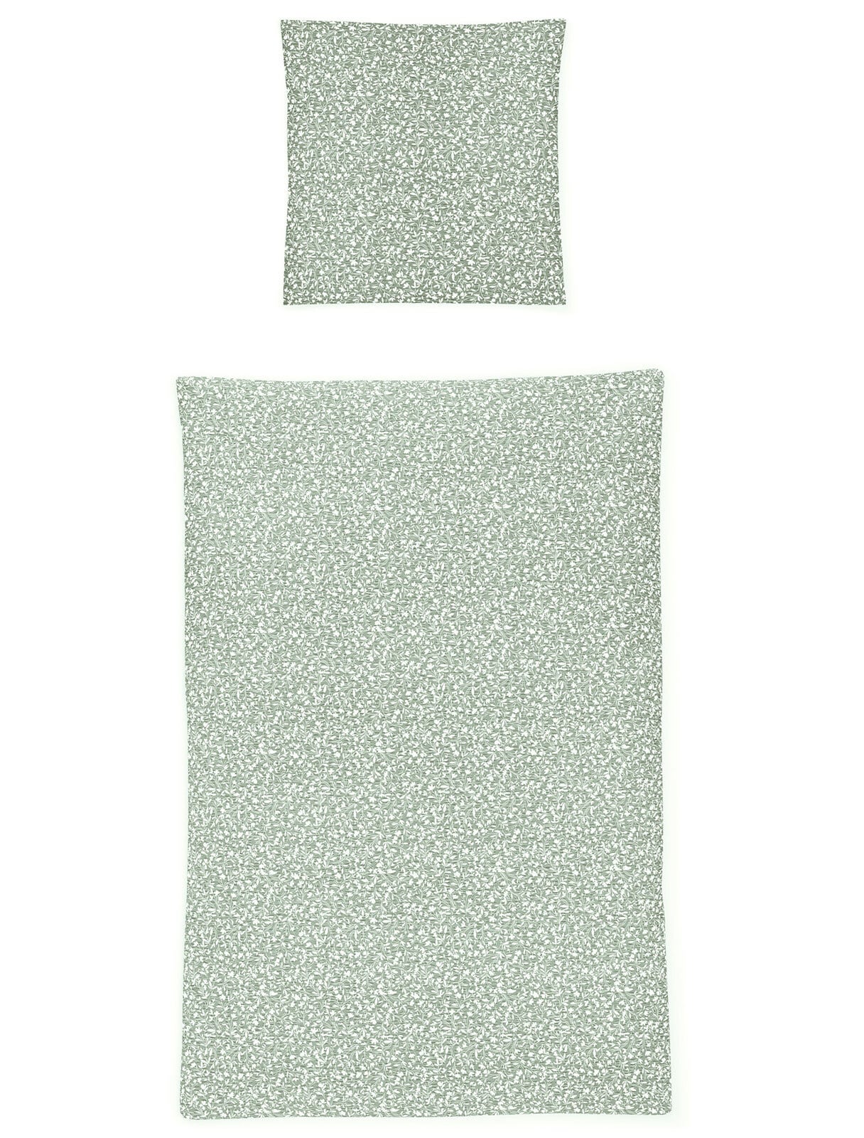 irisette Seersucker-Bettwäsche EASY 135 x 200 cm grün/weiß