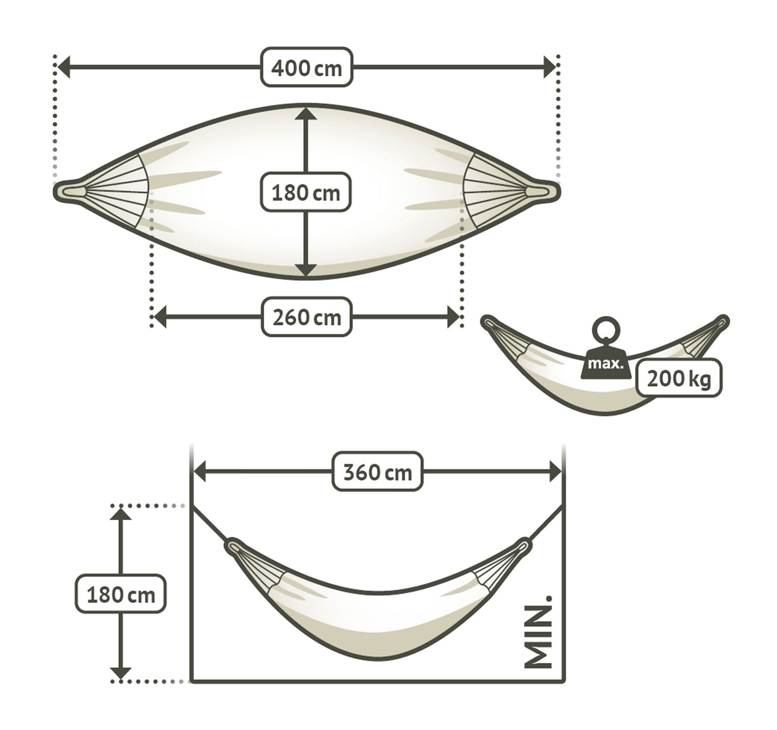 LA SIESTA Hängematte Kingsize MODESTA Agave