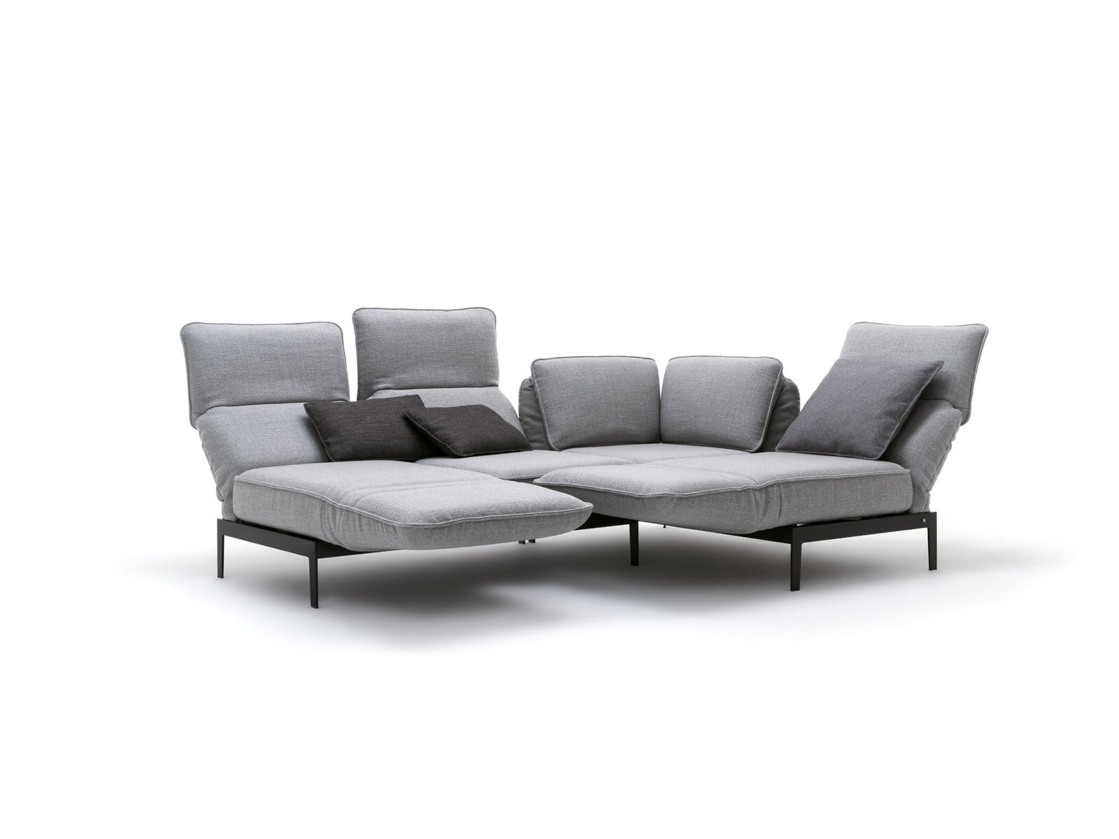 ROLF BENZ Ecksofa MERA 267 x 192 cm Stoffbezug signalgrau