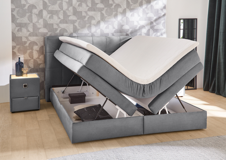 Boxspringbett AMY 180 x 200 cm grau