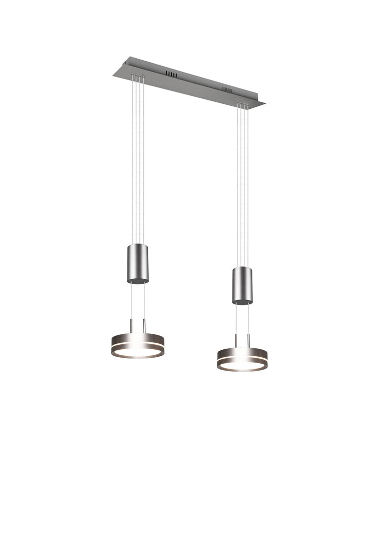 TRIO LED Balkenpendel FRANKLIN 2-flg nickelfarbig