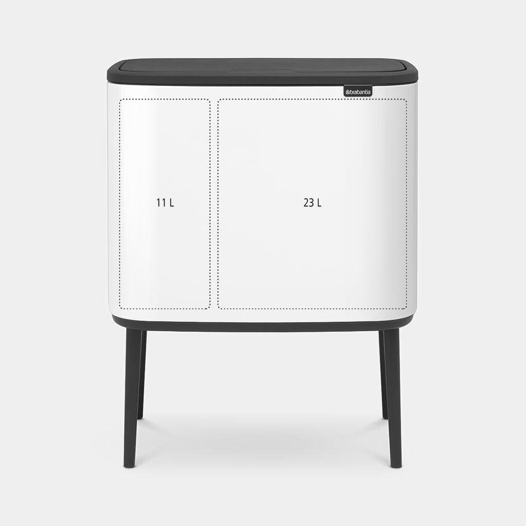 brabantia Mülleimer BO TOUCH BIN 11 + 23 Liter white