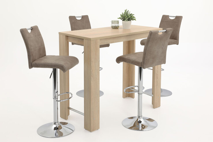 Barhocker MIRANDA M 2er Set braun